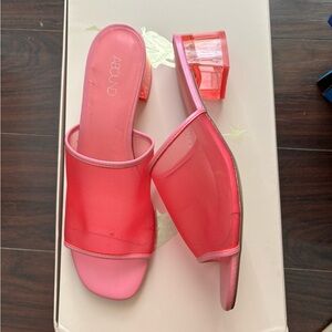 Abound Vibrant Pink Mesh Heels